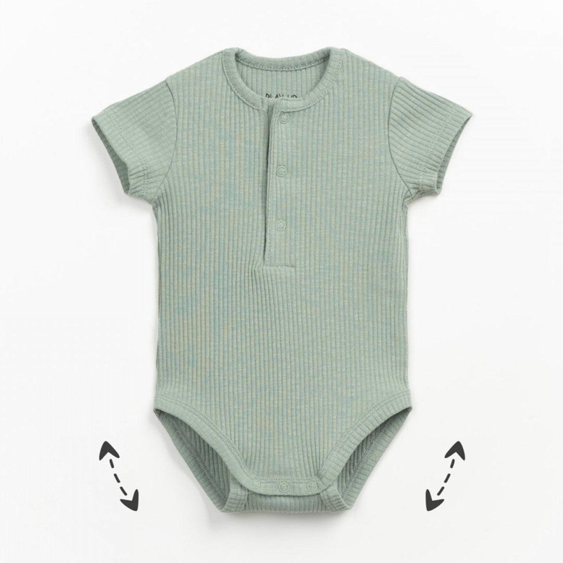 Play Up – Organic Ribbed Bodysuit – Sage Green