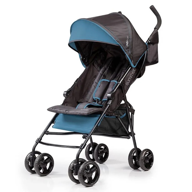 Summer by Ingenuity 3D Mini Convenience Stroller, Blue/Black