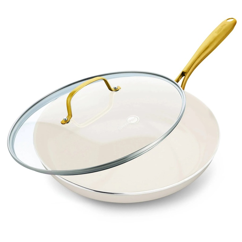 12″ Ceramic Nonstick Covered Aluminum Fry Pan