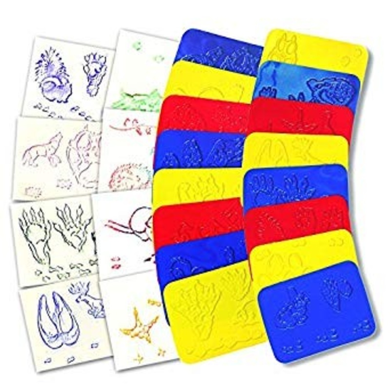 Animal Tracks Rubbing Plates, 4″ x 5″, 16 designs