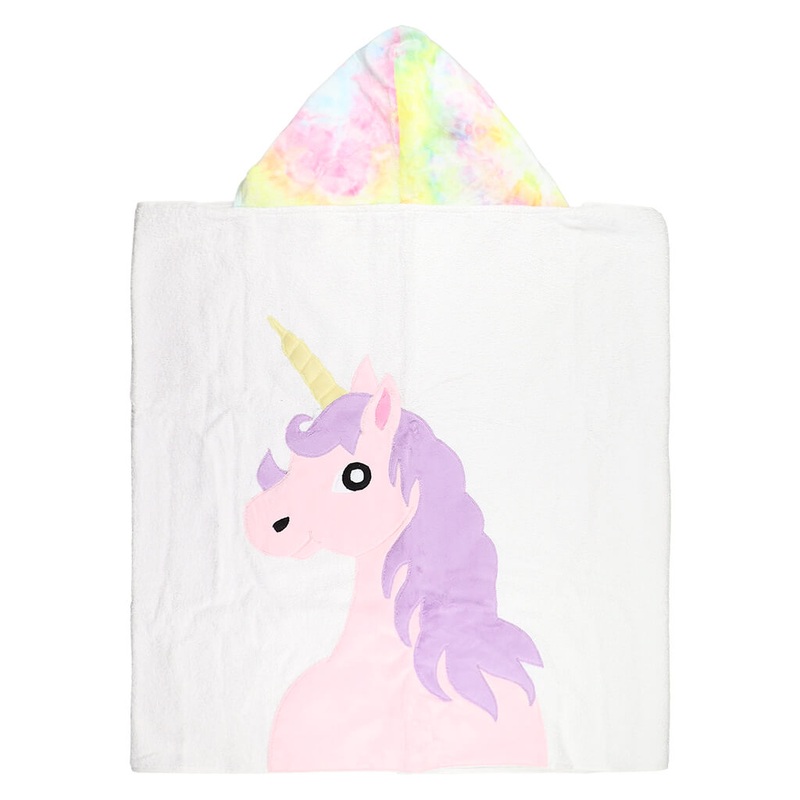 Big Towel White Pastel Tie-Dye Unicorn