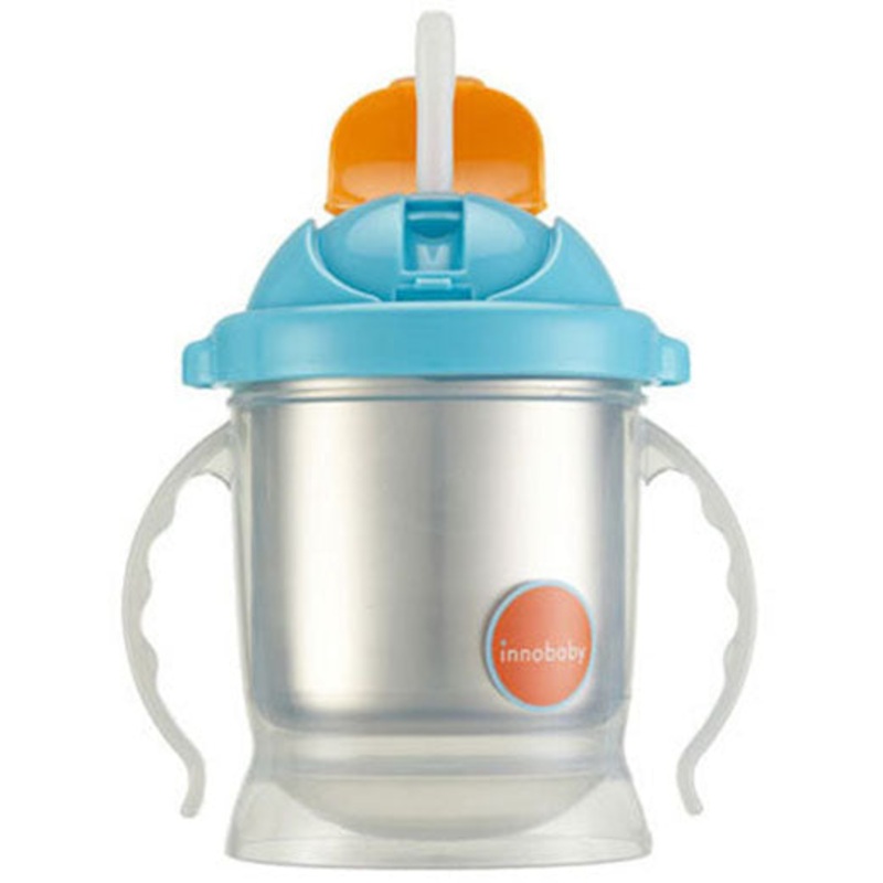 Innobaby Sippin’ Smart EZ Flow Straw Stainless Sippy – Blue