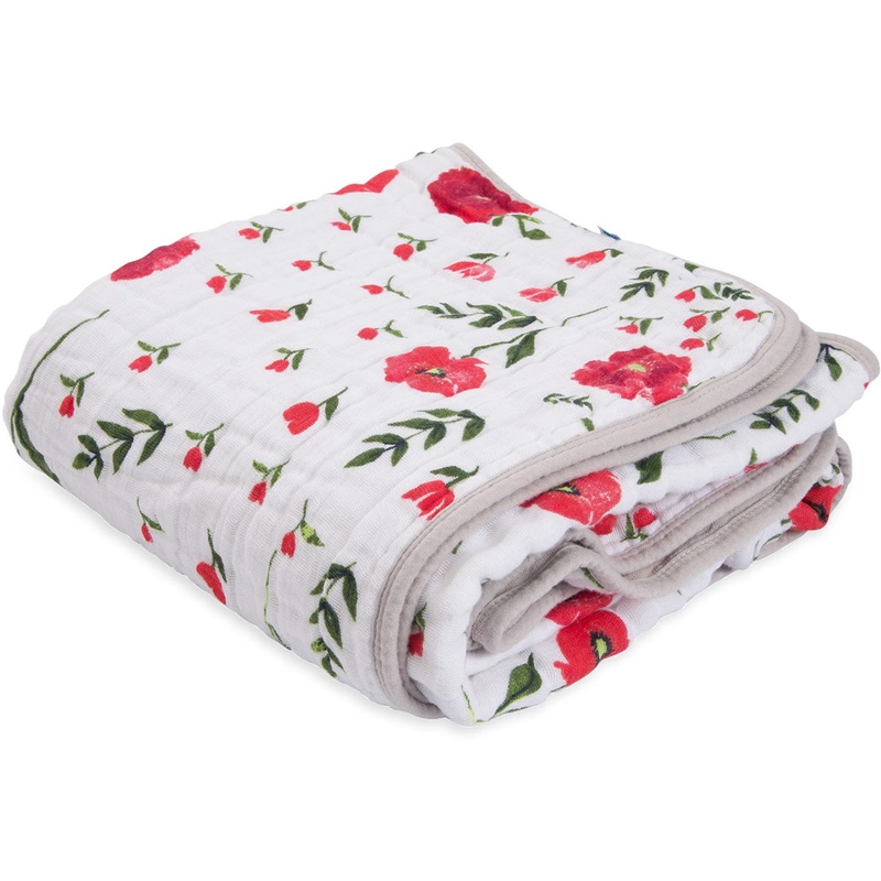 Little Unicorn Cotton Muslin Quilt – Summer Poppy
