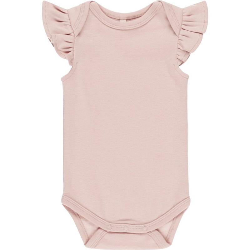 Quincy Mae Flutter Sleeve Bodysuit || Bubblegum