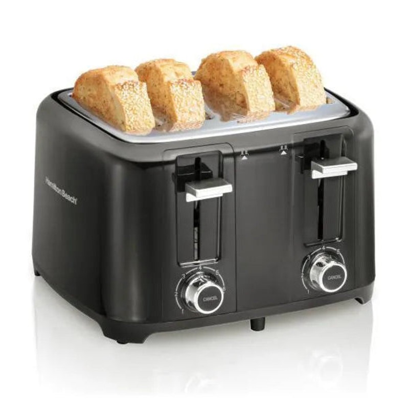 4 Slice Toaster 24217: Black Double Toaster
