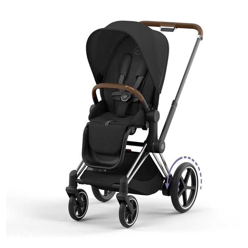 e-Priam 2 Stroller Chrome/Brown