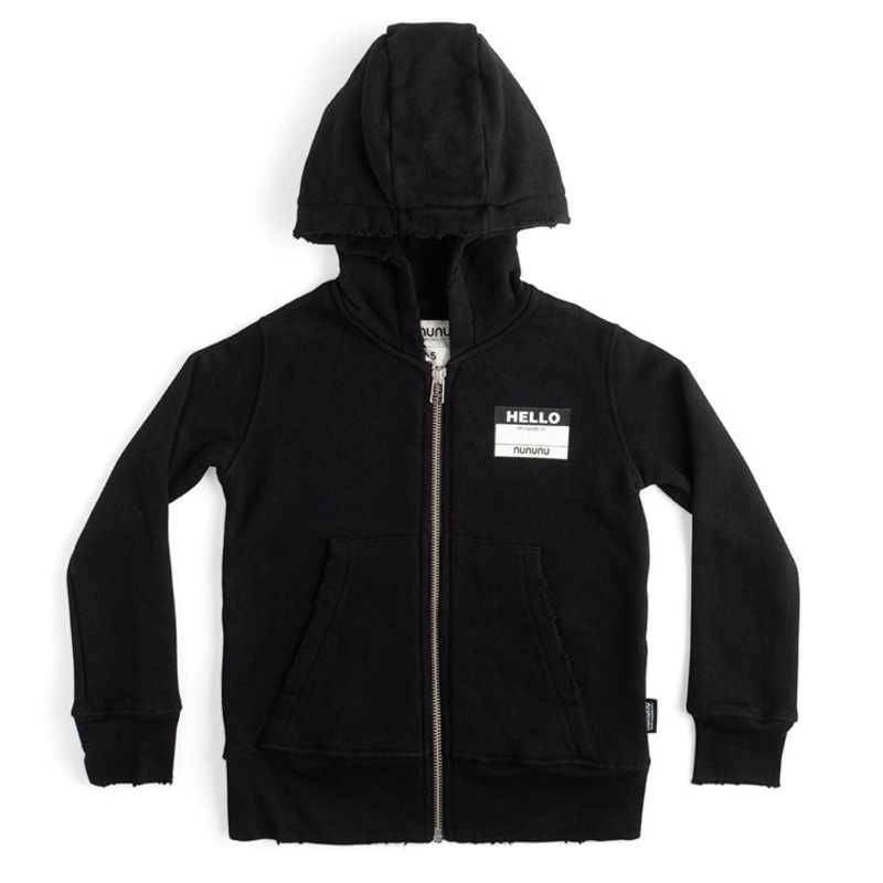 Kangaroo Zip Hoodie – Black