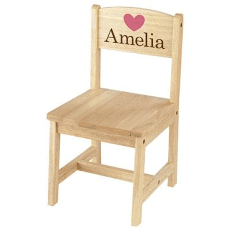 KidKraft Personalized Aspen Single Chair in Natural