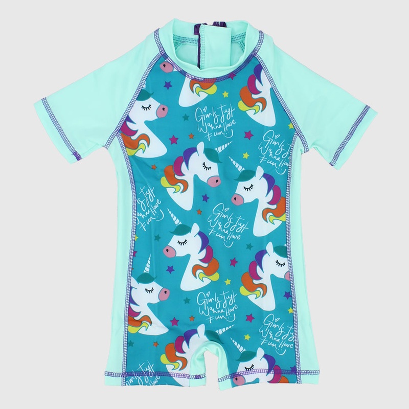 Sleepy Unicorn Overall Swim Suit