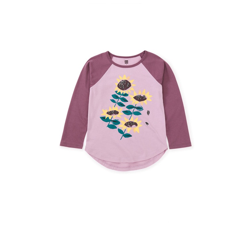 Tea Collection Sunflower Raglan Graphic Tee