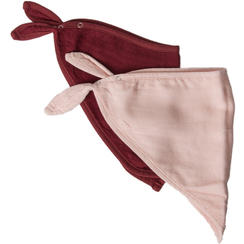 Little Unicorn Deluxe Bandana Bib 2-Pack – Blush
