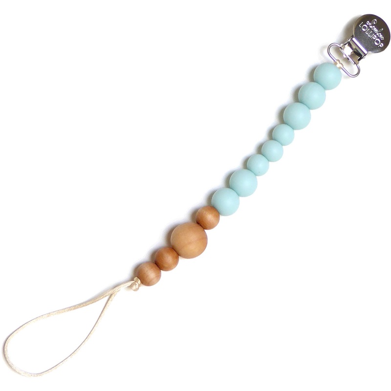 Loulou Lollipop Color Block Silicone Pacifier Clip – Designer Blue