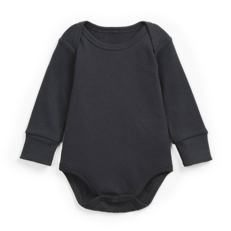 Play Up – Organic Ribbed Bodysuit – Shadow