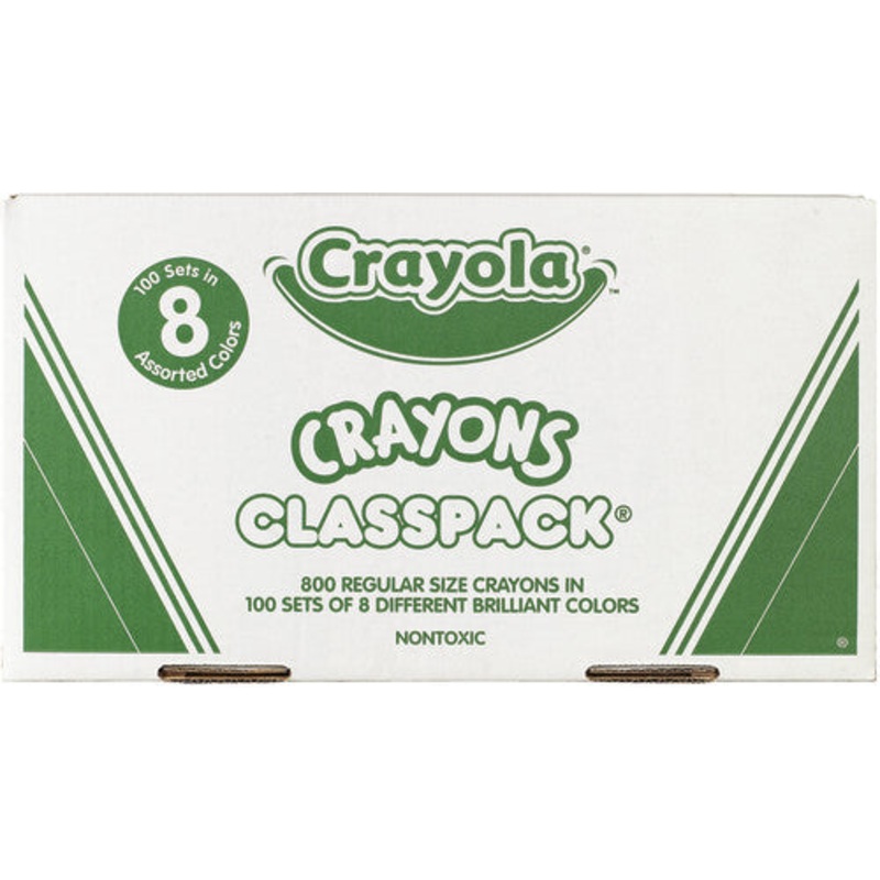 Crayola Crayon Classpack, 8 colors, 800 count