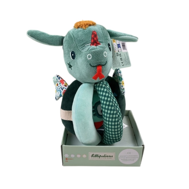 Lilliputiens Plush Activity Rattle With Handles, Joe