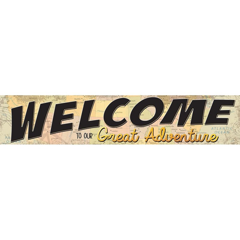 Travel the Map Welcome to Our Great Adventure Banner(C)