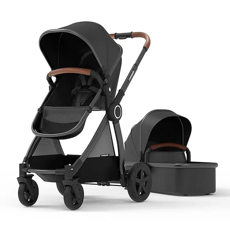 Ultimate 2 Stroller + Bassinet – Black / Black Frame (See Description)