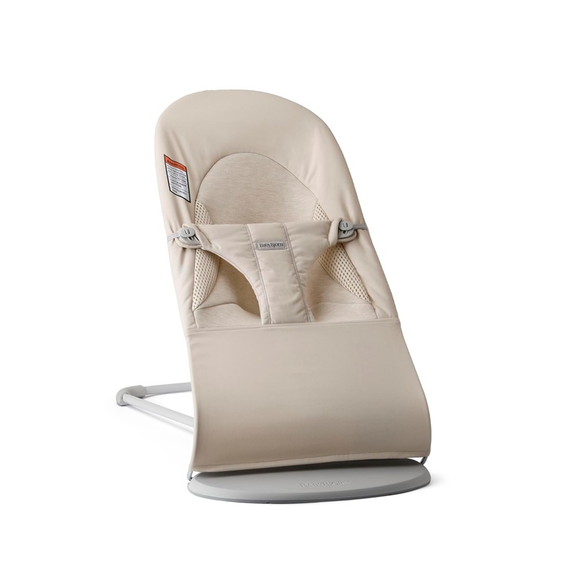 BabyBjorn Bouncer Balance, Light Gray Frame, Light Beige TriFabric