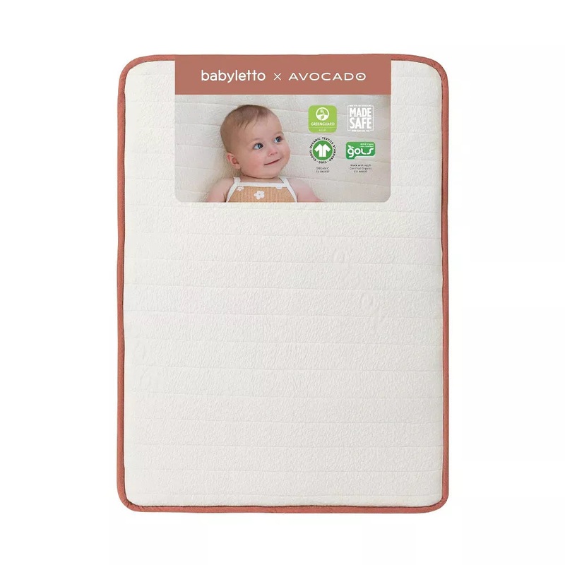Babyletto x Avocado Organic Mini Crib Mattress – White