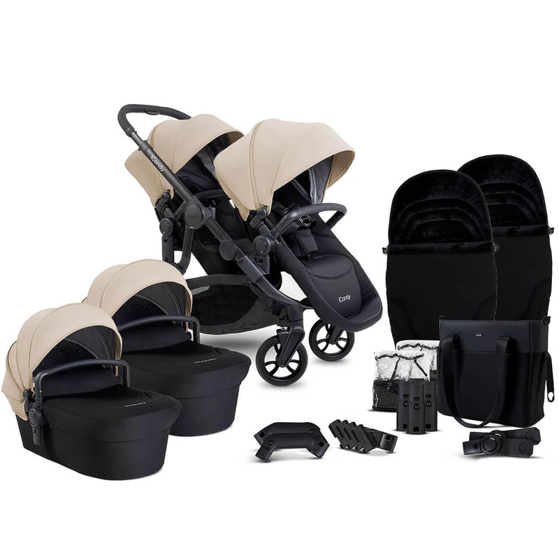 iCandy Orange 4 Twin Pushchair Bundle – Latte