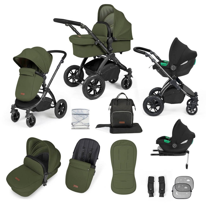 Ickle Bubba Stomp Luxe Cirrus Travel System – Black/Woodland/Black
