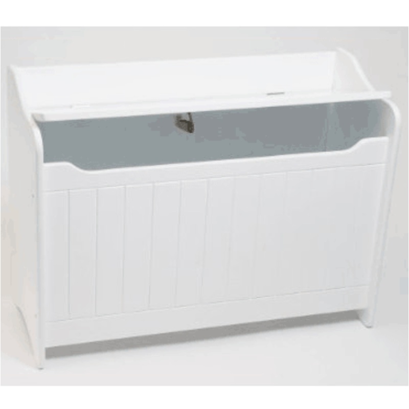 Lipper International Child’s Toy Box with Bead Board Detail on Front 588W White