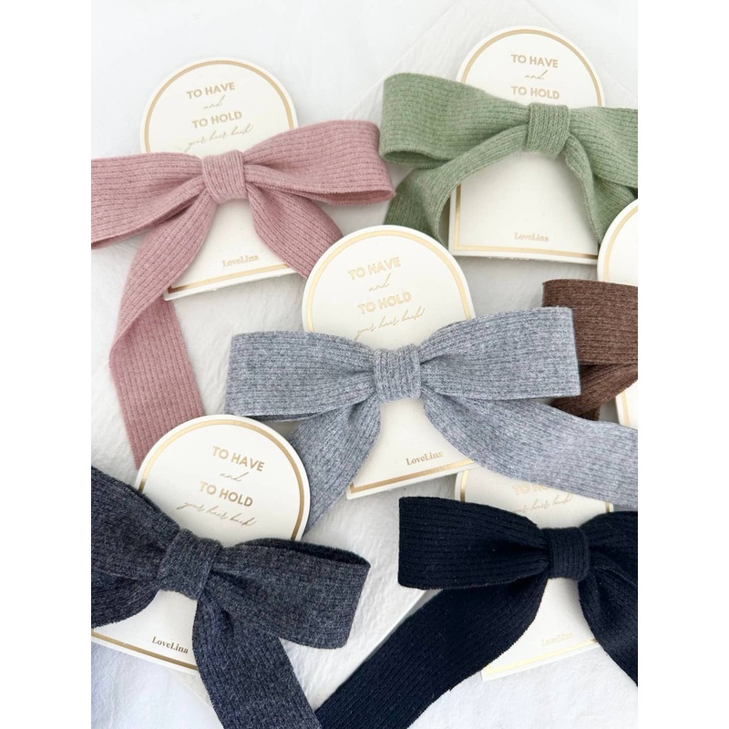 LoveLina Knit Bow Hair Clip