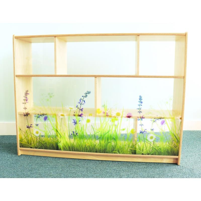 Nature View Acrylic Back Cabinet 36H