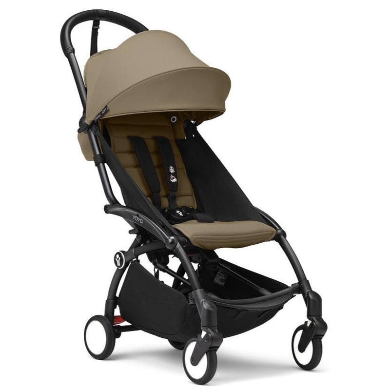 Stokke – YOYO 3 Stroller 6+ – Black Frame + Toffee