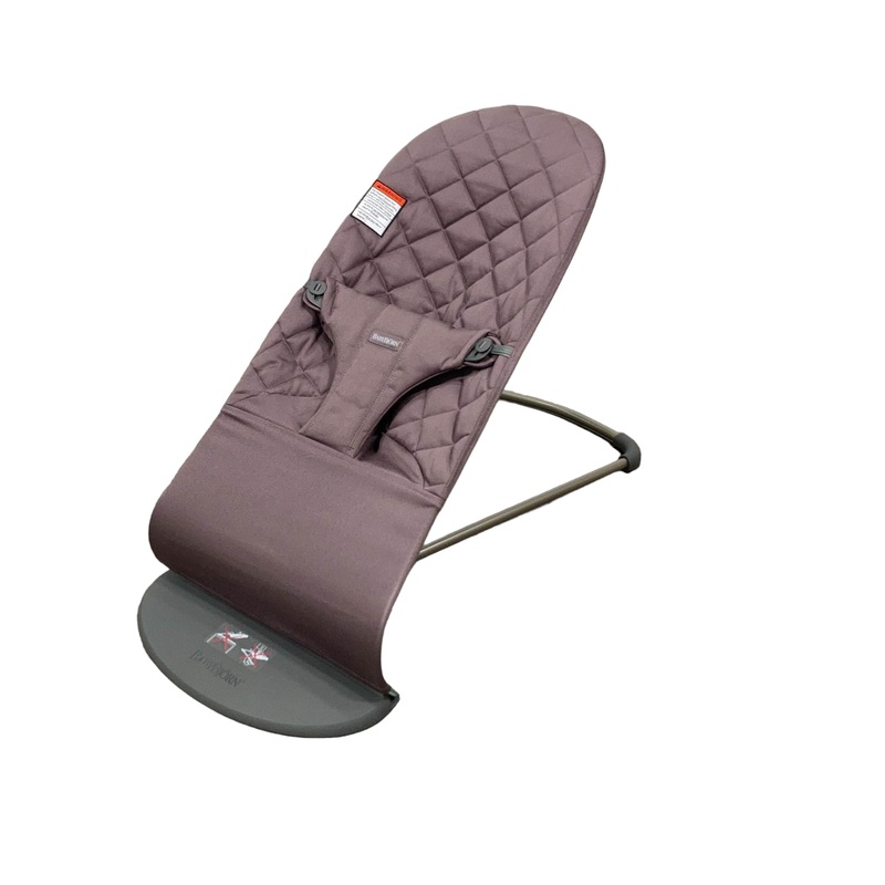 BabyBjorn Bouncer Bliss, Dark Gray Frame, Dark Purple Classic Quilt