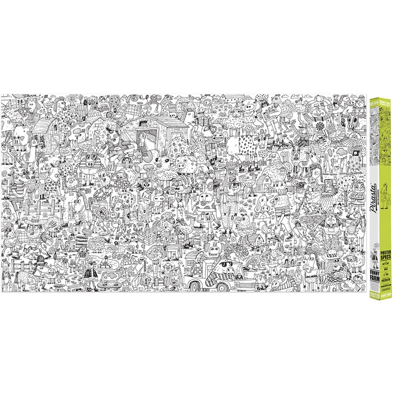 Pirasta Funny Farm Big Coloring Poster
