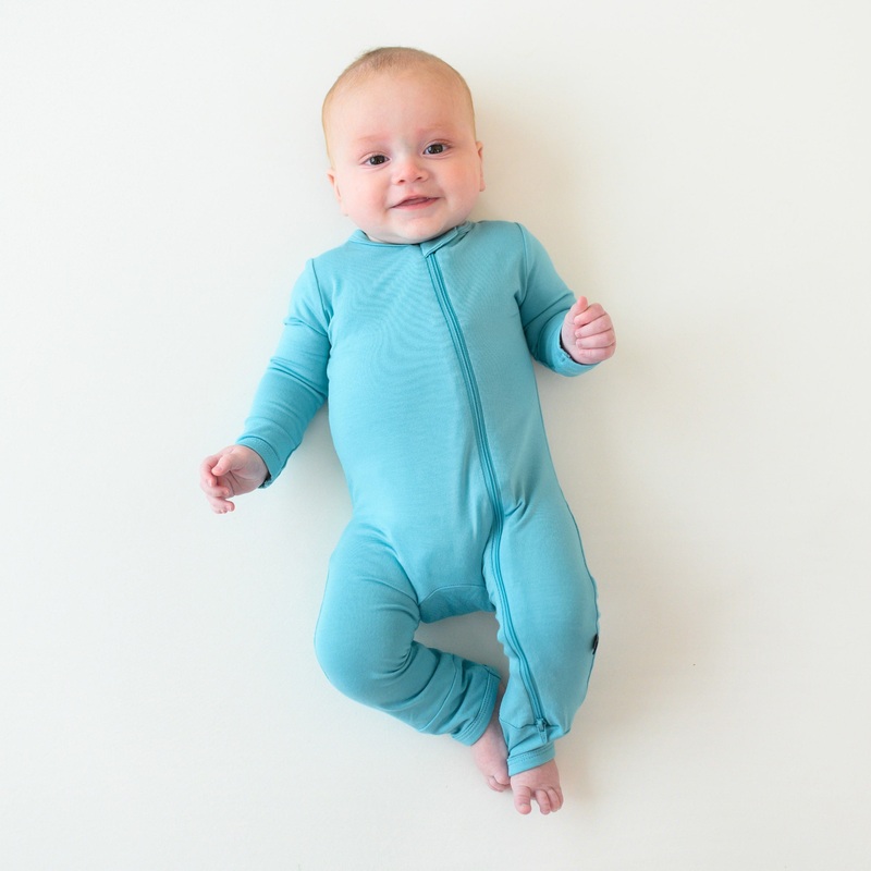 Zippered Romper in Makai