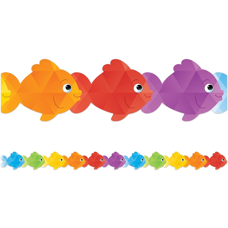 Colorful Fish Die-Cut Border Trim