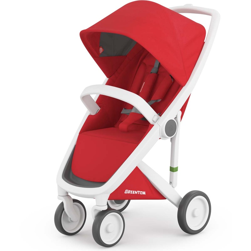 Greentom Classic Stroller – White/Red