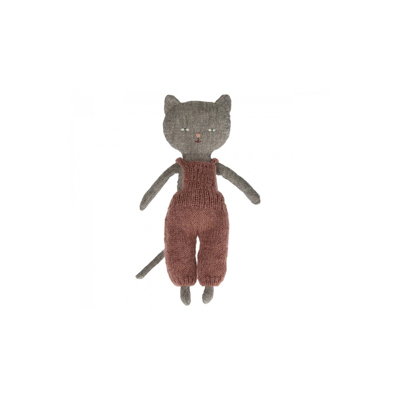 Maileg Kitten In Overalls – Grey