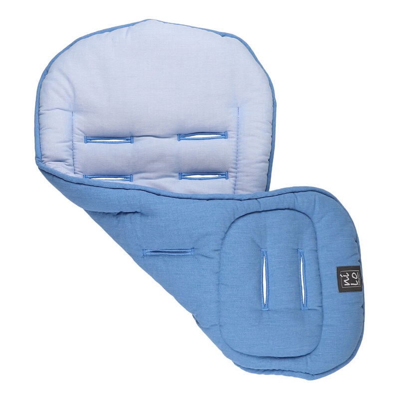 Short Stroller Mat Denim Light Blue