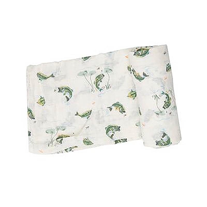Angel Dear Muslin Swaddle Blanket Bass