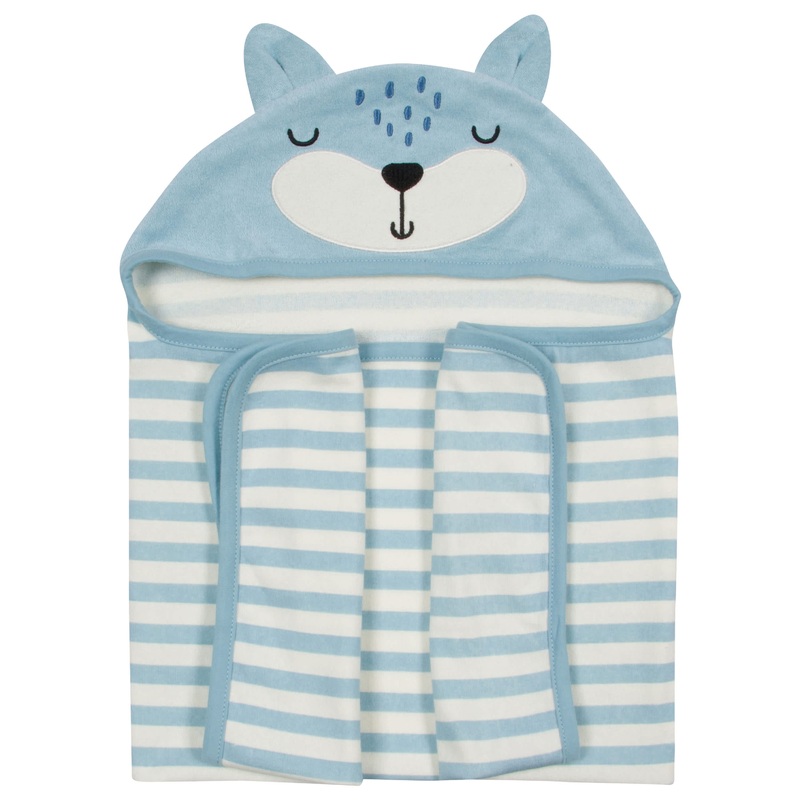 Baby Boys Fox Hooded Bath Wrap