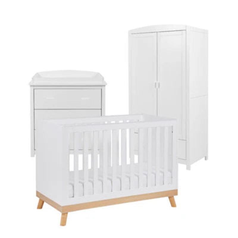 Babymore Mona Mini 3 Piece Universal Room Set – White