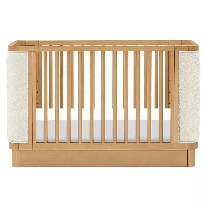 Bondi Boucle 4-in-1 Convertible Crib – Honey with Ivory Boucle