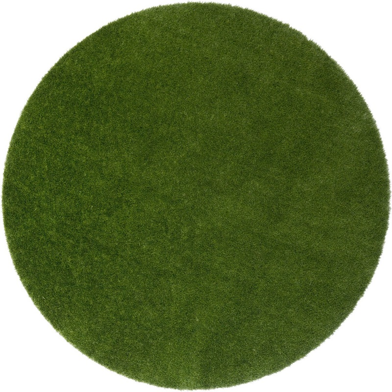 GreenSpace 7’6″ Round area rug in color Green