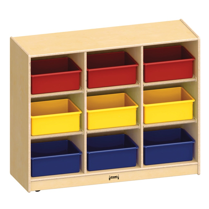 Jonti-Craft 9 Tub Large Mobile Unit – with Colored Tubs