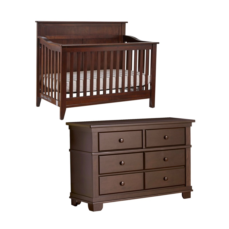 Napoli Flat Top Forever Crib + Torino Dresser Bundle