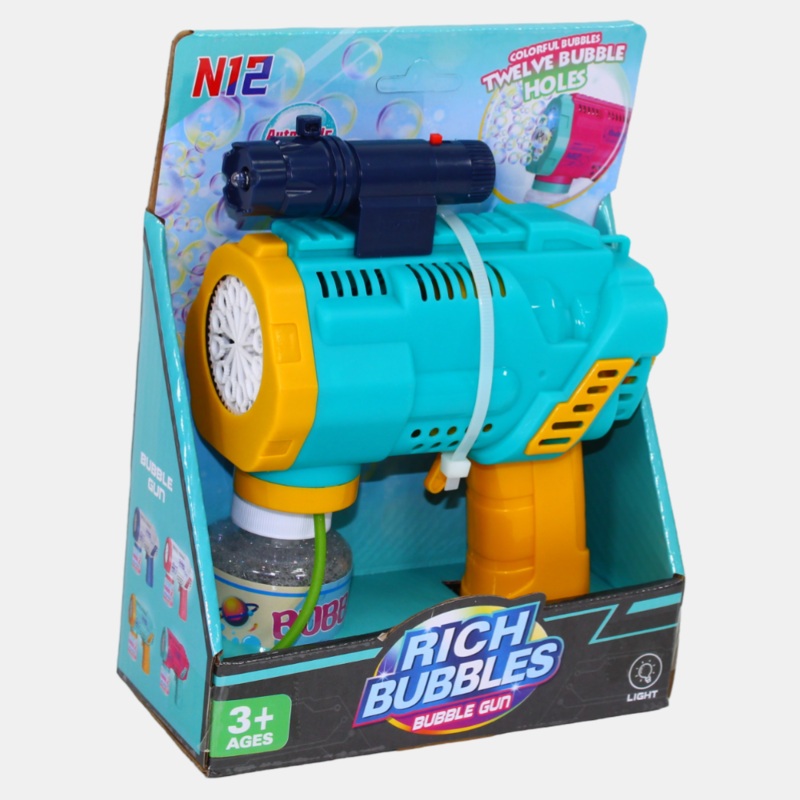 Rich Bubbles Bubble Gun (Aqua & Yellow)