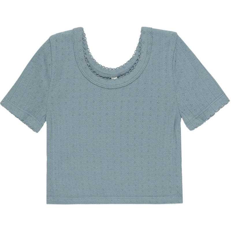 Rylee + Cru Pointelle Tee – Ocean