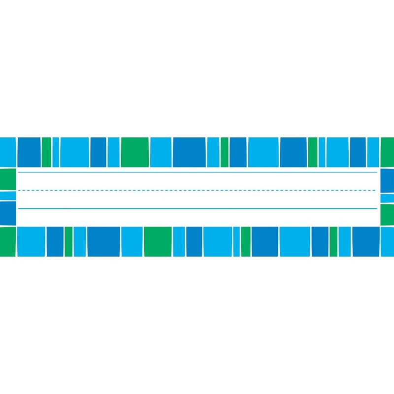 Stripe-tacular Cool Blue Name Plates
