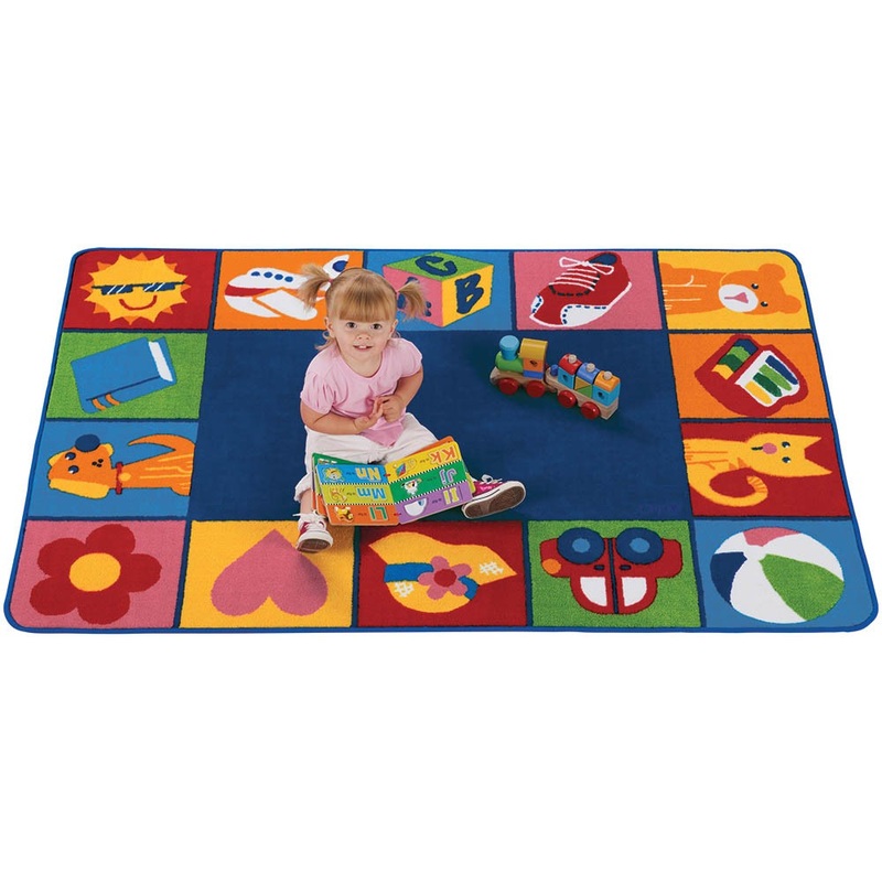 Toddler Blocks Rug (6′ x 9′ Rectangle) (Primary Colors)