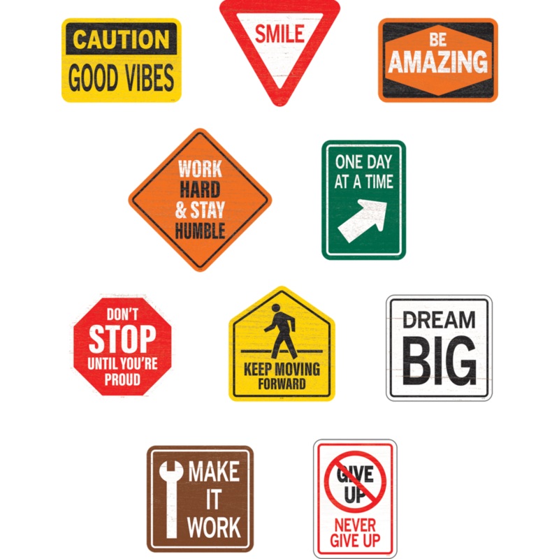 Under Construction Positive Sayings Accents(C)