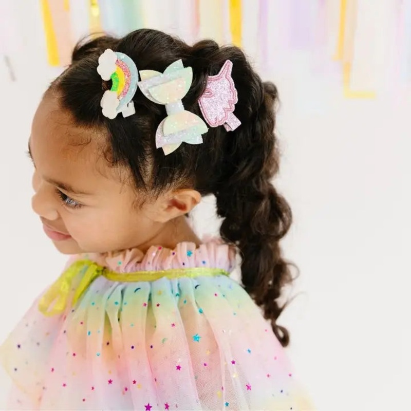 Unicorn Rainbow Clip Set – Kids Hair Clip Set