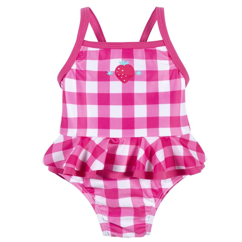 Baby & Toddler Girls UPF 50+ Strawberry Gingham One-Piece Swimsuit